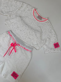 Spitzen Set LACE MEETS PINK mit Patch