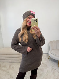 Strickkleid Taupe  soft Moment