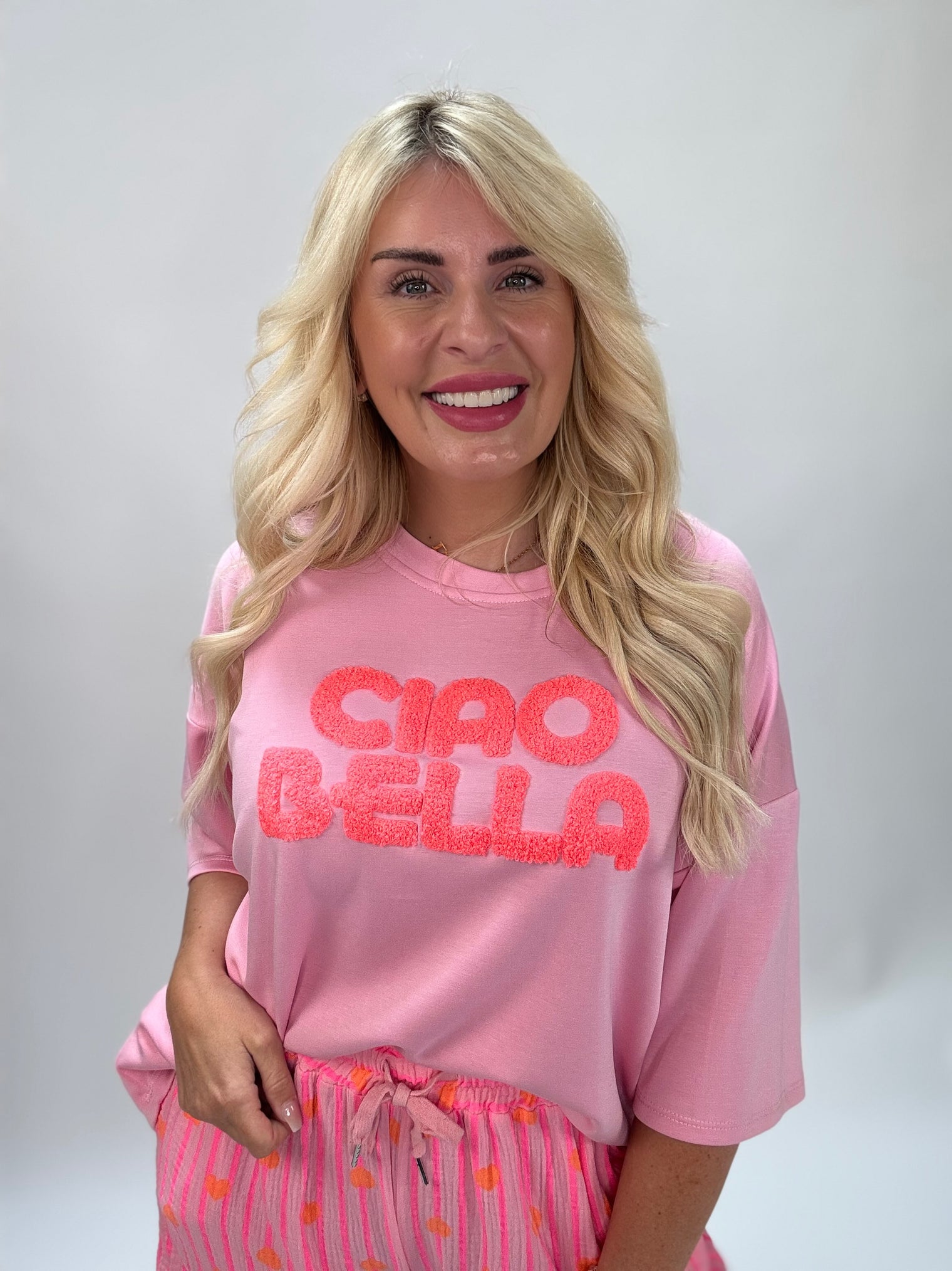 Statement Shirt Ciao Bella - Rosa/pink