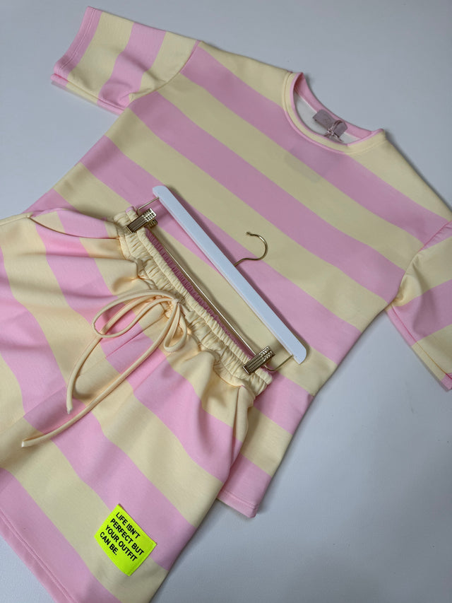 Butterstoff Sommer Set PERFECT OUTFIT rosa/gelb