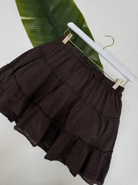 Rock mit integrierter Shorts COTTON GIRL dunkelbraun