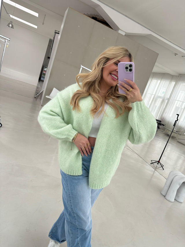 Strickjacke soft green COZY KINDNESS