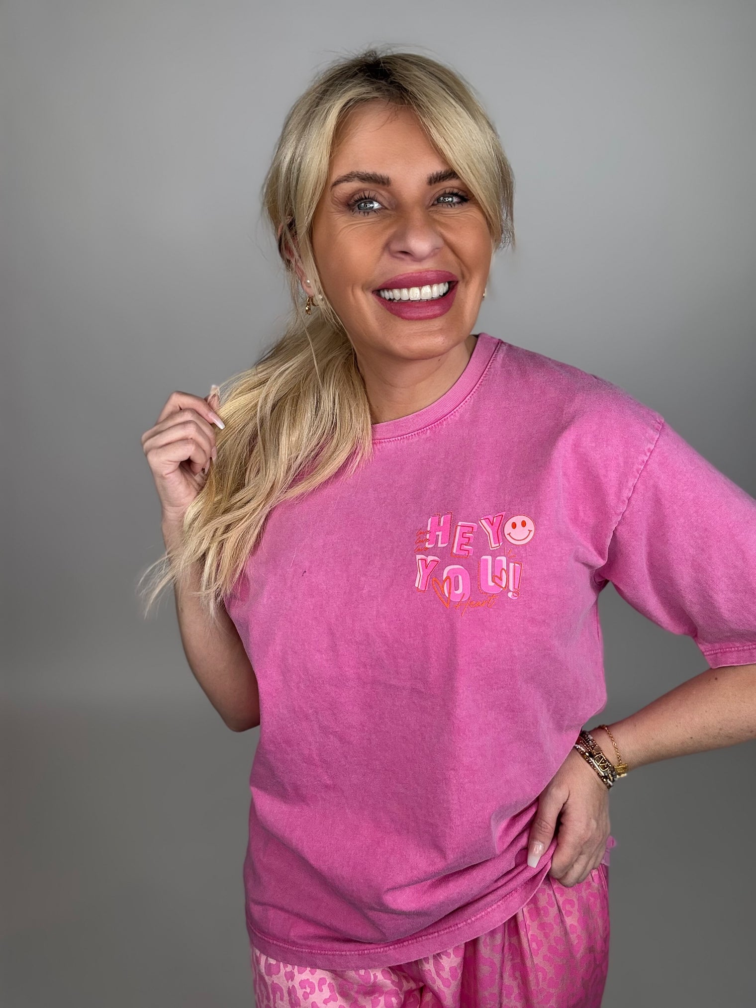 Statement Shirt pink Smily