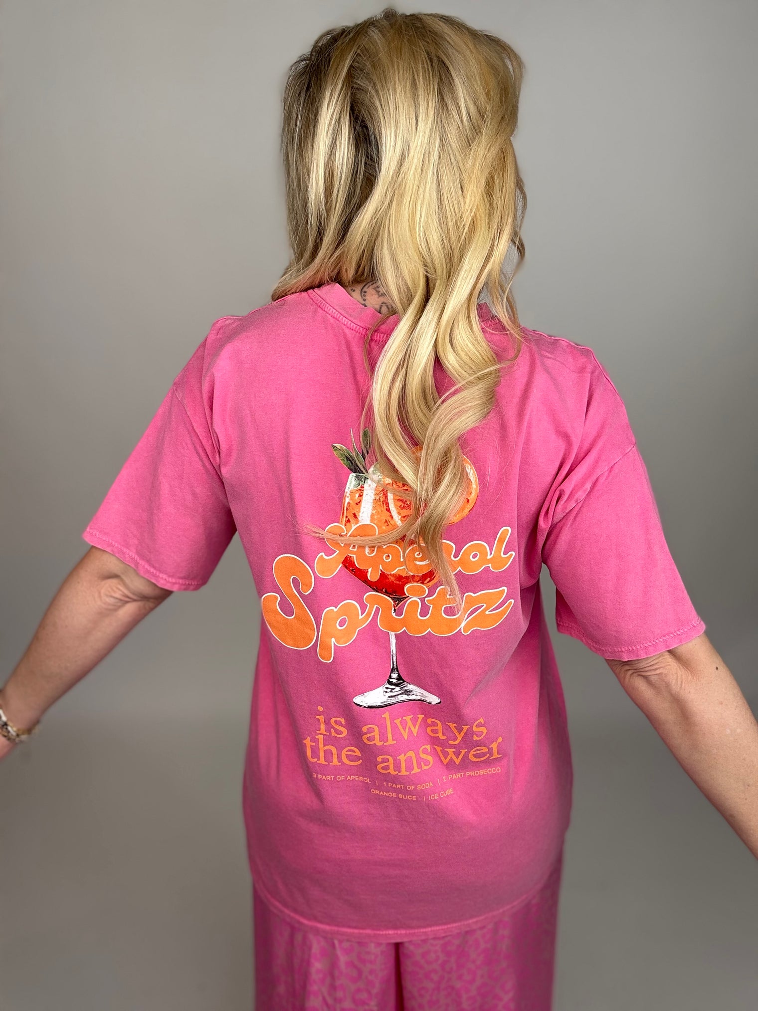 Statement Shirt pink mit Kult Getränk