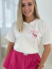 Statement Shirt weiß PINK GIN