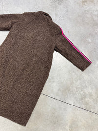 Mantel SPORTY COZYNESS chocolate/pink mit seitlichen Streifen