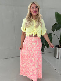 Rock mit Seide Gelb Orange LEO LOVER