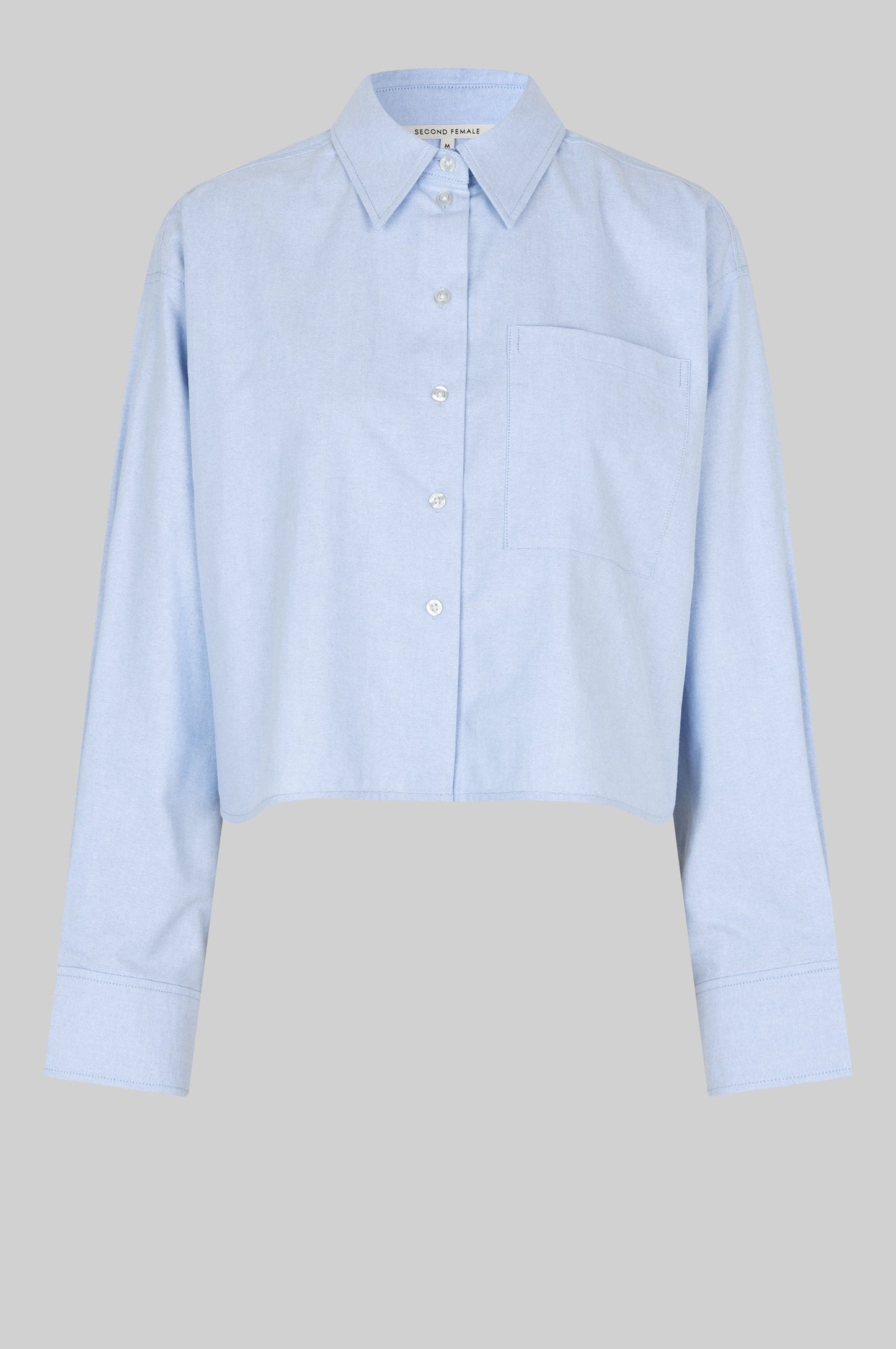 Second Female Baulo Cropped Shirt cashmere blue