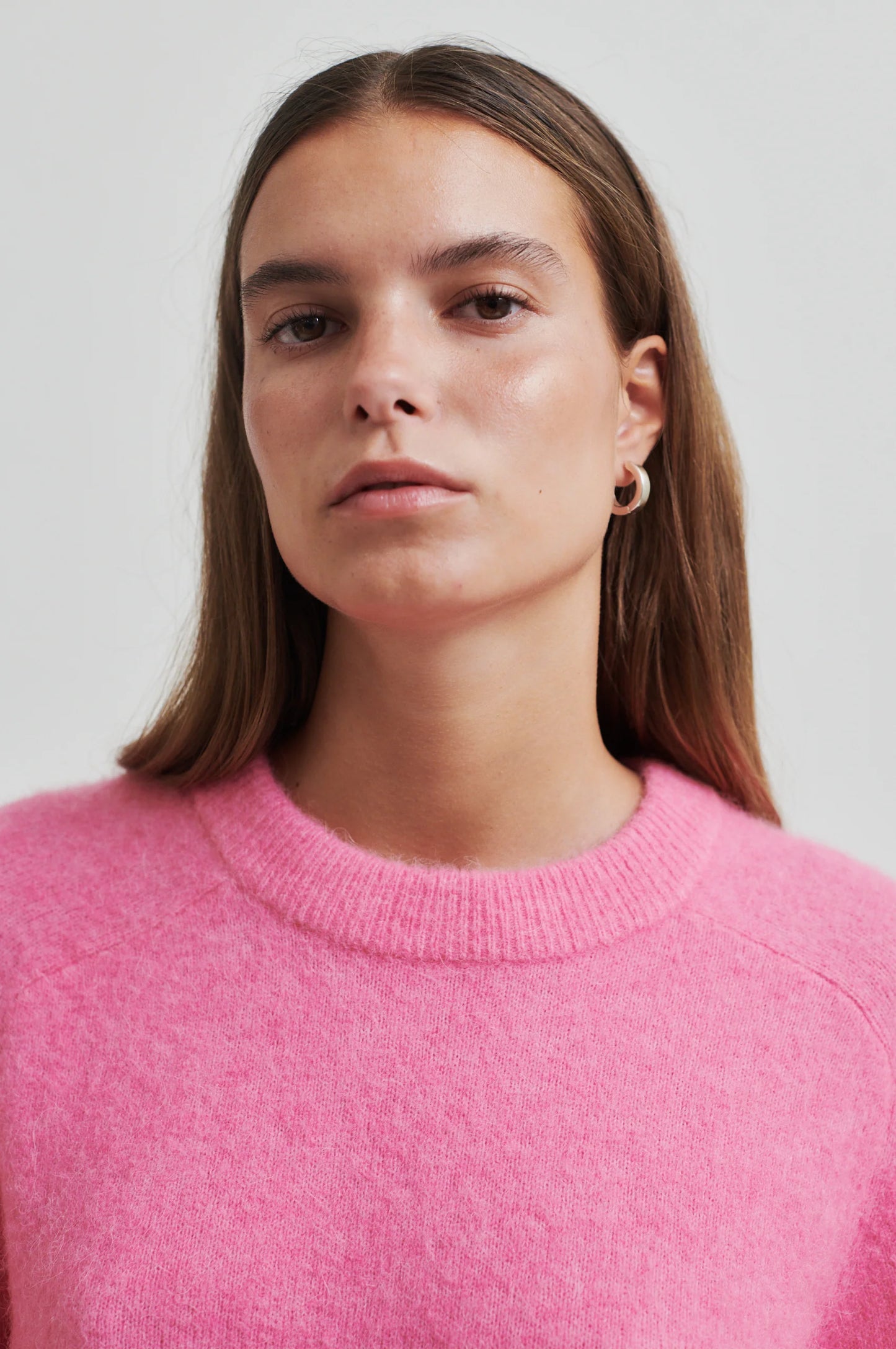 Second Female Roy Knit Raglan O-Neck pink-cosmos