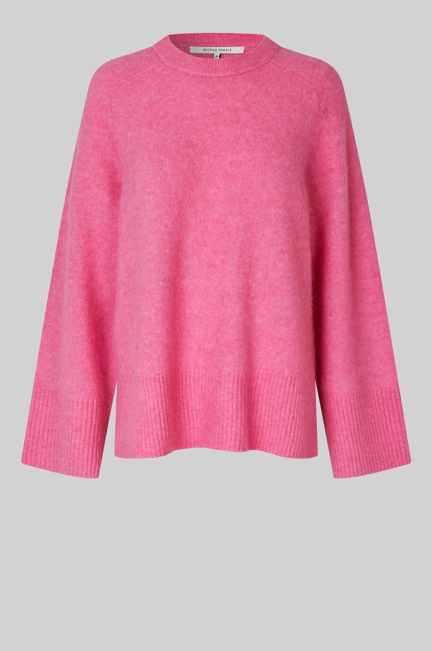 Second Female Roy Knit Raglan O-Neck pink-cosmos