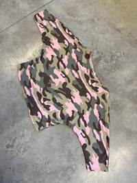 Longsleeve Camouflage grün/rosa
