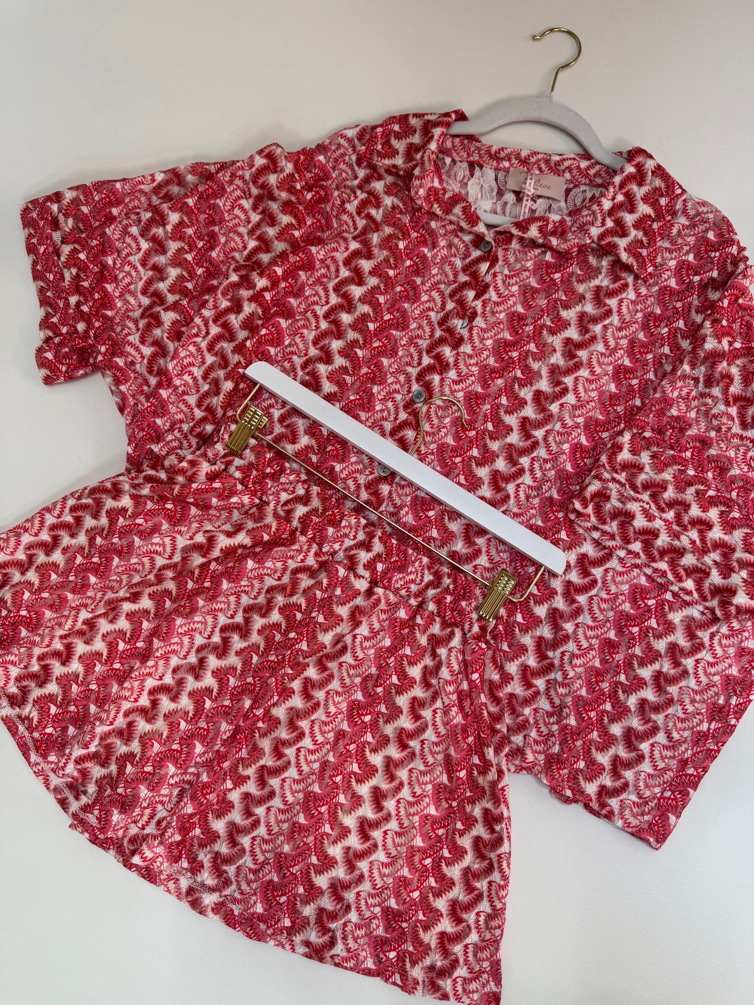 Sommer Bluse kurzarm SUMMER HOT rosa/pink/rot