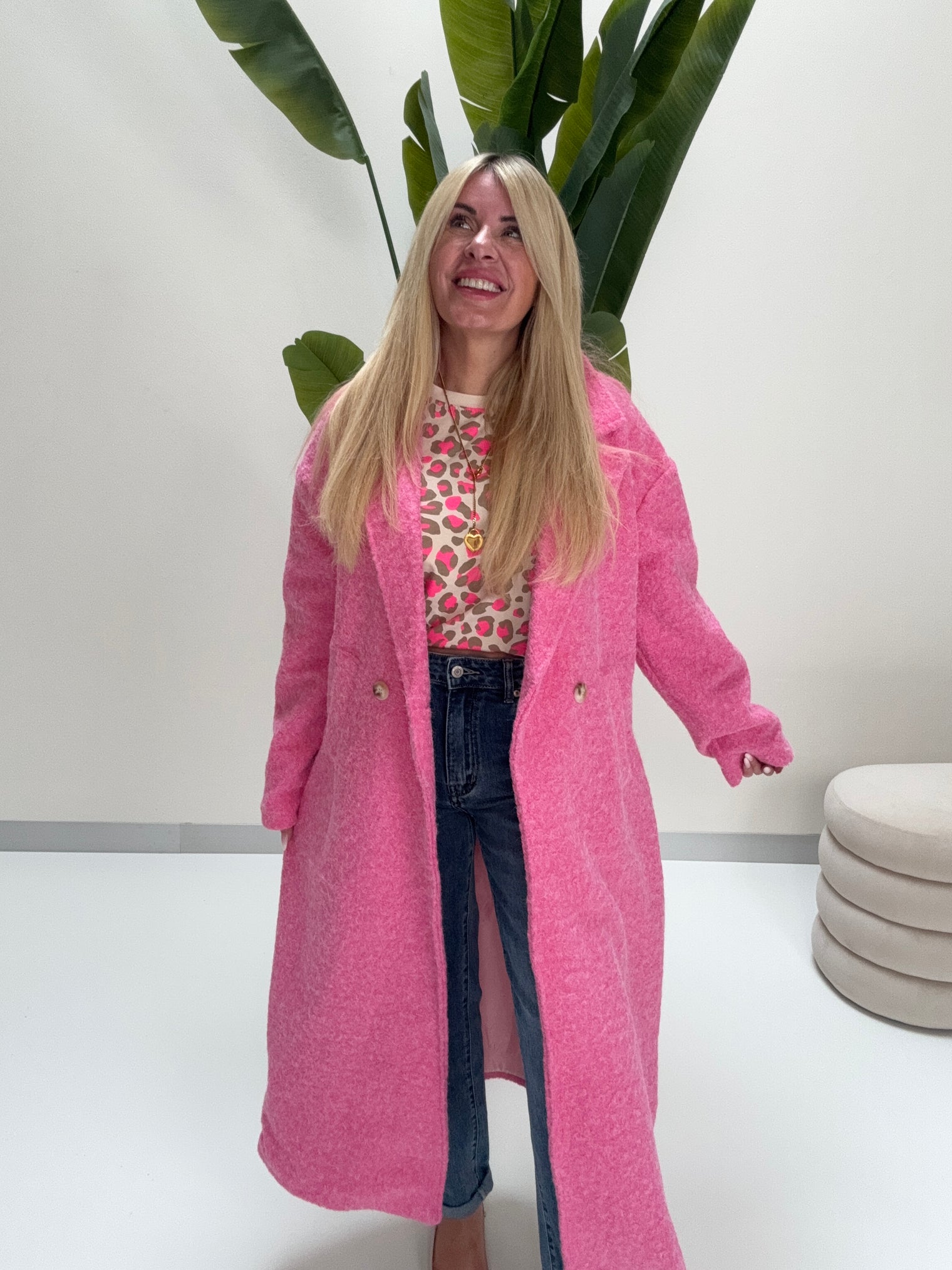 Oversize Mantel TRUST PINK mit seitlichen Taschen