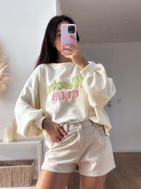 Sweater beige  pink Matcha Club
