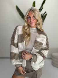 Strickjacke ONLY COZY VIBES creme/soft taupe
