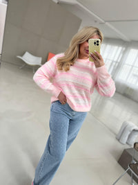 Pullover rosa gestreift PINK PALETTE