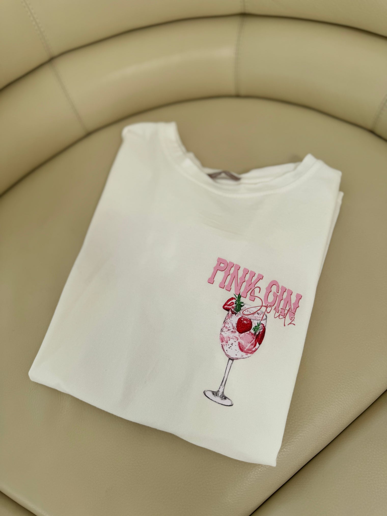 Statement Shirt weiß PINK GIN