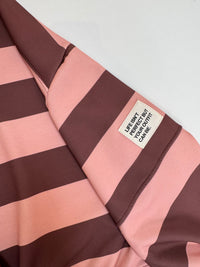 Butterstoff Sweater mit Patch am Ärmel BIG STRIPES soft Peach/coffee