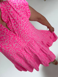 Signature Musselin Kleid kurz rosa LEO LOVER pink