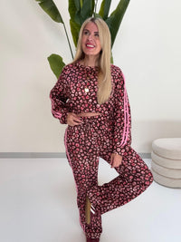 Butterstoff Sweater LEO LOUNGE braun/pink