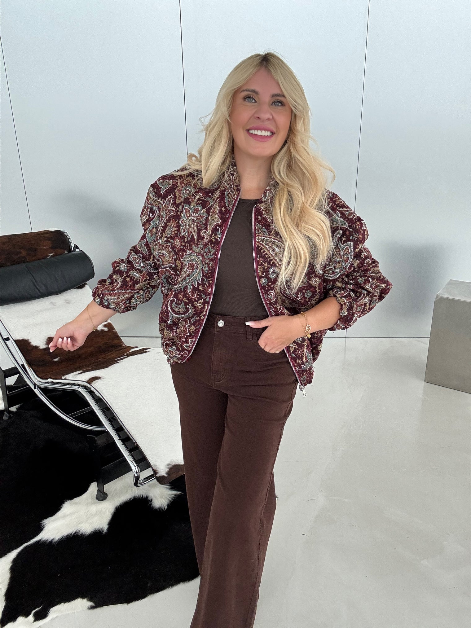 Bomberjacke Autumn Color VIBES burgundy