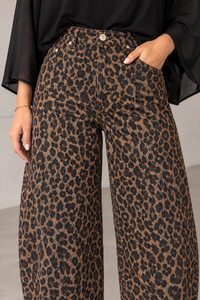 Stretch Ballon Jeans CAMEL CHOCOLATE LEO