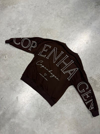 Sweater mit Rückenprint COPENHAGEN LEO Braun weiß