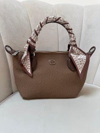 Canvas Hänkeltasche coffee mit hochwertigem Tuch