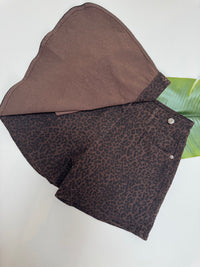 Hosenrock Stretch Jeans dark chocolate/schwarz LEO LOVE