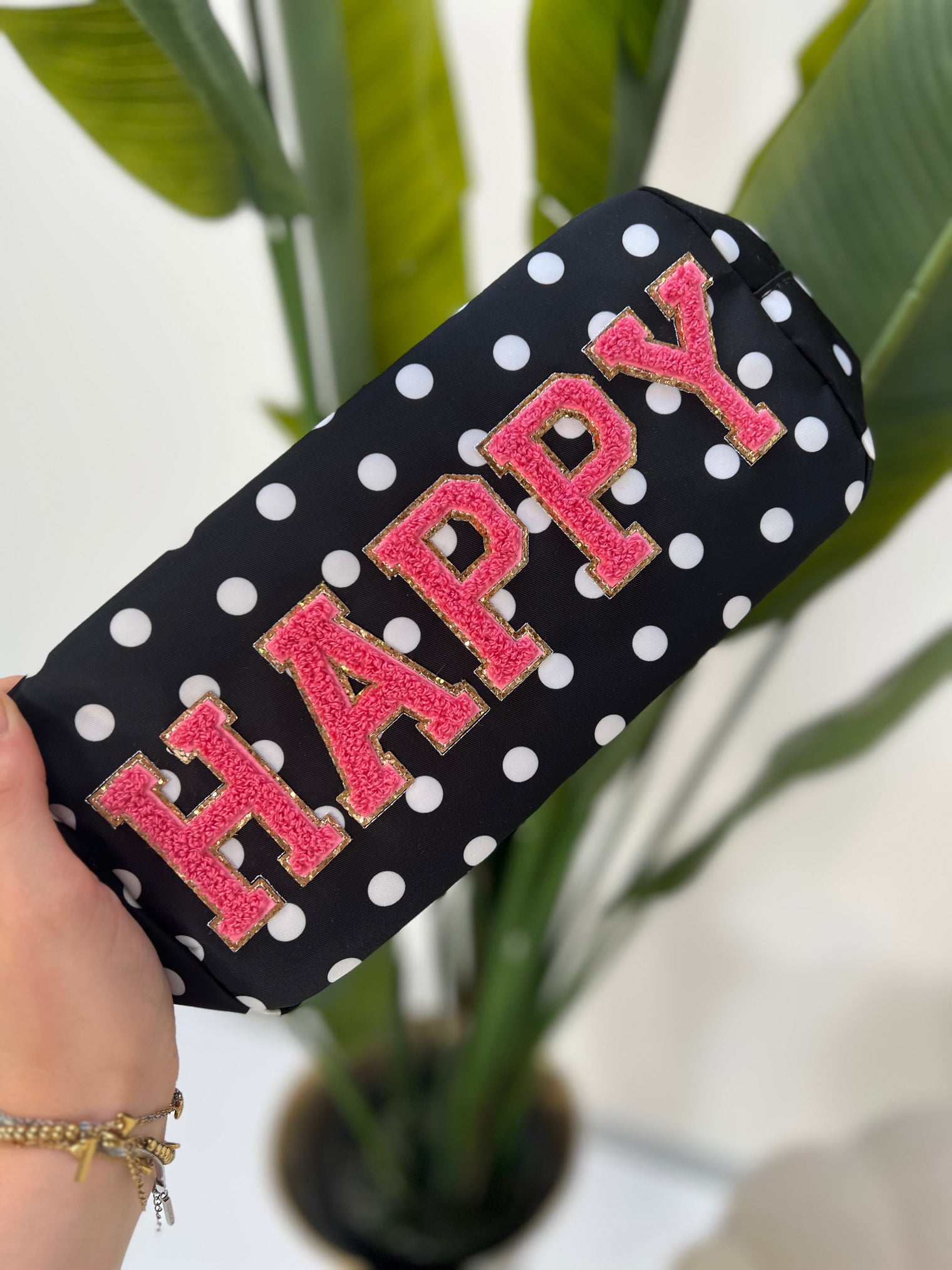 Long Bag HAPPY DOTS schwarz