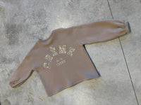 Sweater mit Rückenstickerei CREME DE LA CREME taupe