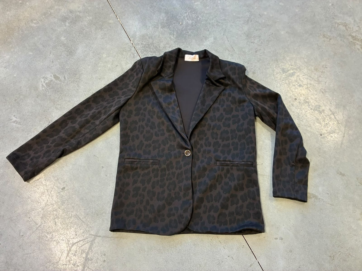 Stretch Butterstoff Blazer LOOK TO THE SKY LEO blackbrown