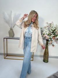 Velours Blazer creme SOFT TOUCH