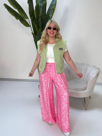 Teddy Zipper Weste limette NAMASTE