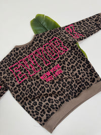 Butterstoff Pullover LEO mit Rückenprint NEW YORK taupe