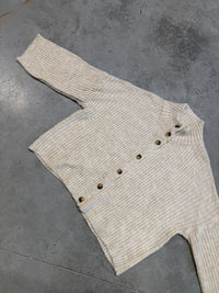 Strickjacke mit Knopfleiste creme