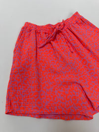 Stylische Musselin Short rosa LEO LOVER hot orange