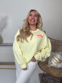 Sweater SOHO buttermilk lemon/rosa