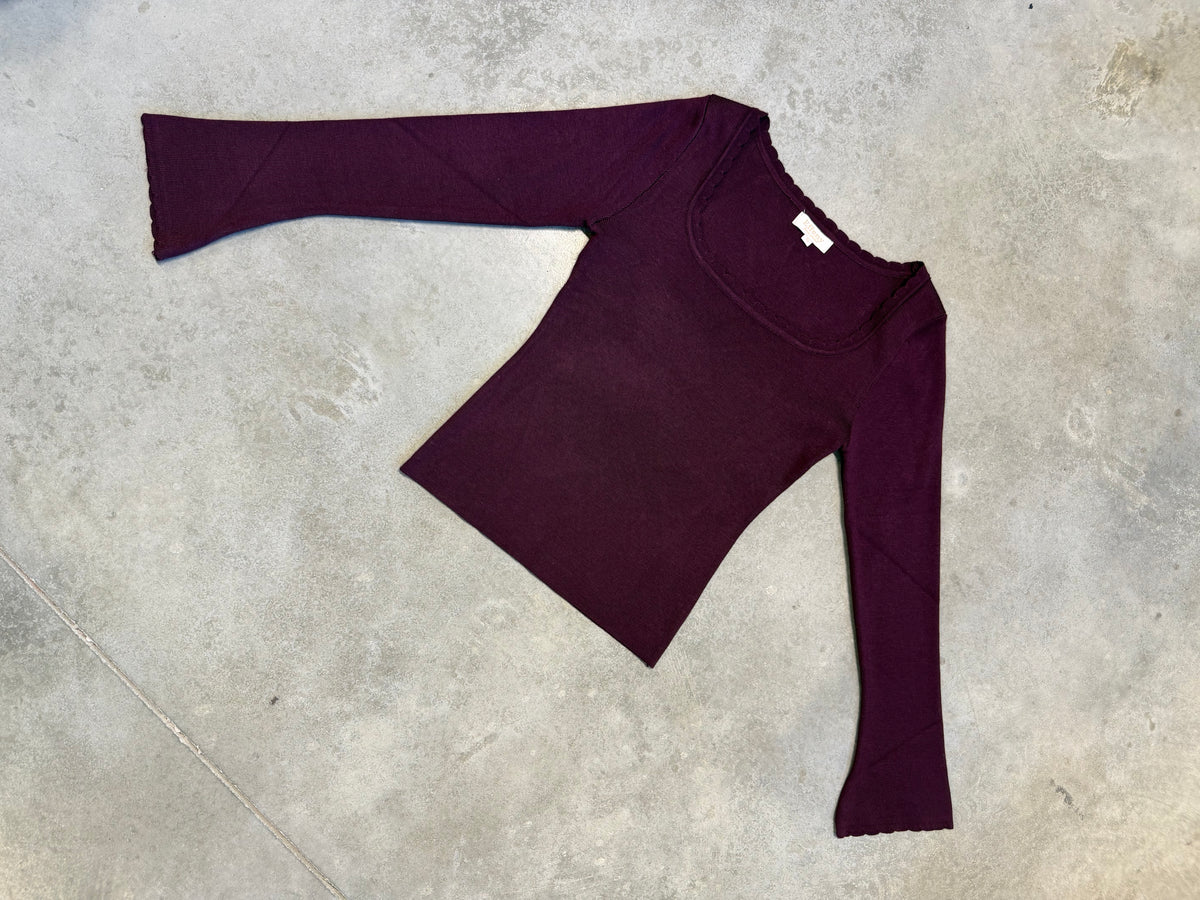 Longsleeve ROMANTIC – burgundy