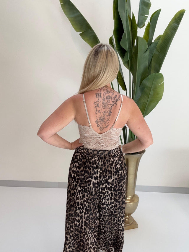 Top mit Spitze LACE GRACE beige