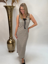 Kleid CASUAL CITY STROLL CREME/SCHWARZ