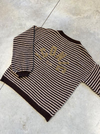 Kuscheliger Strickpullover ICONIC CLUB chocolate/taupe