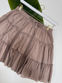 Rock mit integrierter Shorts COTTON GIRL taupe