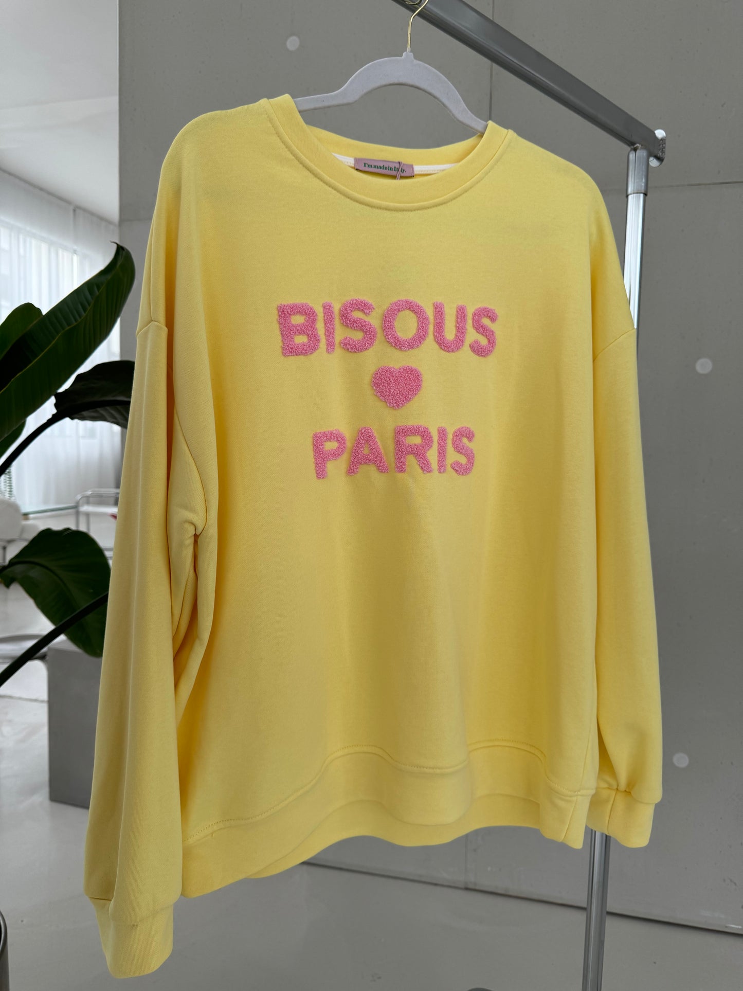 Sweater BISOUS PARIS pastell gelb