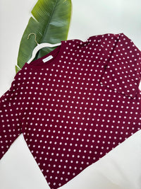 Longsleeve DOTS mit leicht ausgestelltem Ärmel burgundy