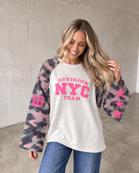 Longsleeve Camouflage pink Star