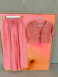 Hose mit Seide LEO LOVER Wassermelone rosa Koralle