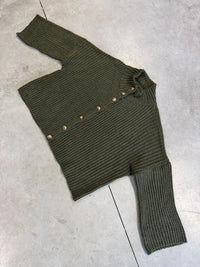Strickjacke mit Knopfleiste khaki