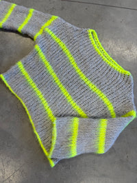 Kuscheliger Strickpullover COZY DREAM grau/gelb