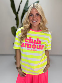 Statement Shirt gelb/weiß gestreift CLUB AMOUR